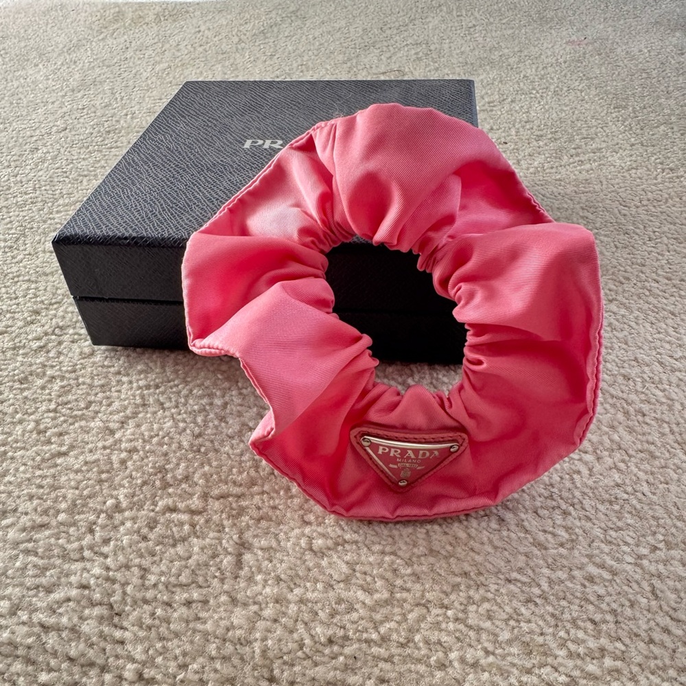 ***BRAND NEW*** Prada Re-Nylon Pink Hair Scrunchie - Picture 3 of 9